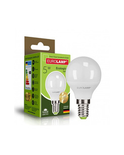 Лампочка Eurolamp LED-G45-05143(P) LED ЕКО G45 E14 5W 3000K 480Lm ціна