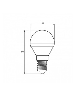 Лампочка Eurolamp LED-G45-05143(P) LED ЕКО G45 E14 5W 3000K 480Lm  купити