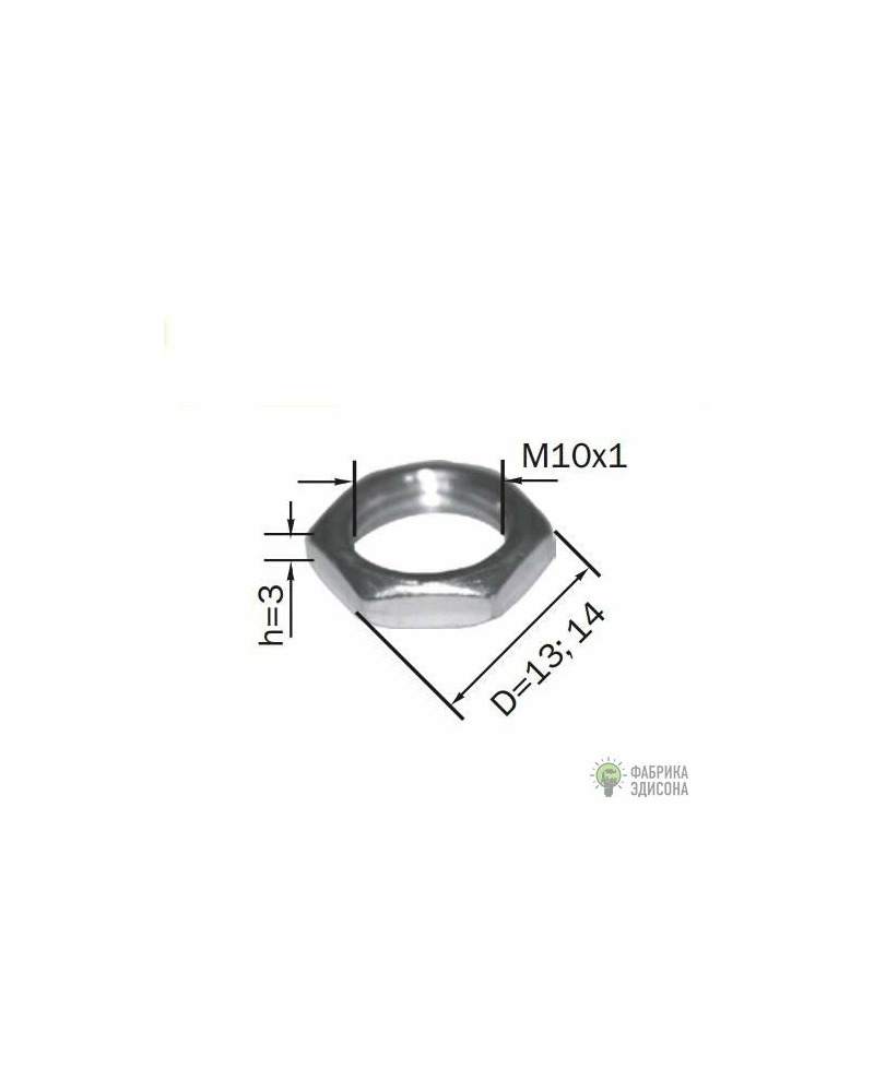 Гайка M10 толщина 3мм Retro Bulb 107032-RB цена