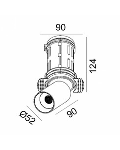 Точковий світильник LTX 01.0592.9.930.BK Tub m int  опис