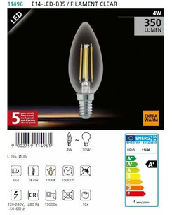 Лампа Эдисона EGLO E14-LED-B35  описание