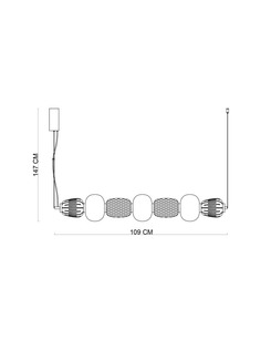 Подвесной светильник Italux PND-98374-42W-CH Eris Led 1x42W 3000K 7029Lm IP20 Chrome  описание