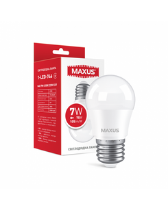 Лампочка Maxus 1-LED-746 E27 7W 4100K 840Lm IP20 ціна