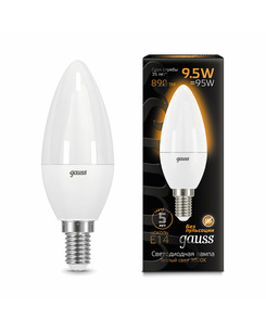 Лампочка Gauss 103101110 C37 E14 9.5 Вт 3000K цена
