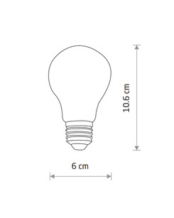 Лампочка Nowodvorski 10587 Bulb E27 1x7W 3000K 800Lm IP20  опис
