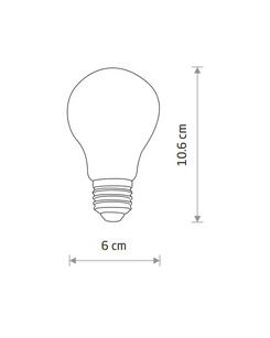 Лампочка Nowodvorski 10588 Bulb E27 1x10W 3000K 1100Lm IP20  описание