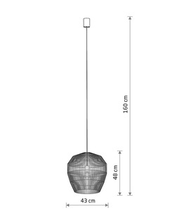 Подвесной светильник, люстра Nowodvorski 11166 Haiti S E27 1x25W IP20 Черный  характеристики