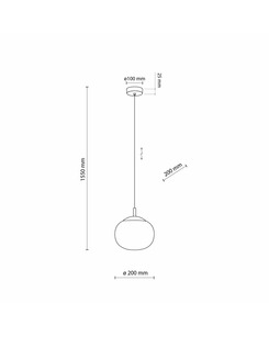 Підвісний світильник TK Lighting 5824 Vibe E27 1x15W IP20 Bk  купити