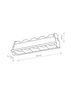 Точечный светильник Nowodvorski 10065 Midi Led 1x20w 4000K 1830Lm IP20 Bl  купить