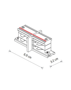 З'єднувач Nowodvorski 8084 Ctls Straight Connector Mini IP20 Bl  опис