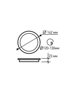 Точковий світильник Eurolamp LED-DLR-12/4(new)(black) DownLight Led 1x12W 4000K 600Lm IP20 Bk  купити