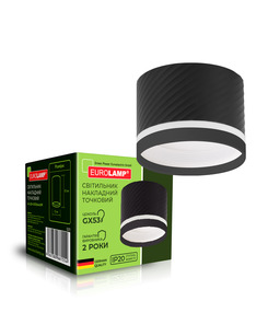 Точковий світильник Eurolamp LH-LED-GX53(black)N1 GX53 1x30W IP20 Bk ціна