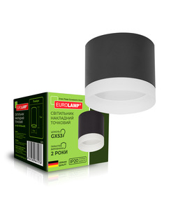 Точковий світильник Eurolamp LH-LED-GX53(black)N2 GX53 1x30W IP20 Bk ціна