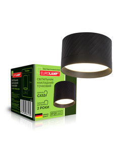Точковий світильник Eurolamp LH-LED-GX53(black)N4 GX53 1x30W IP20 Bk ціна