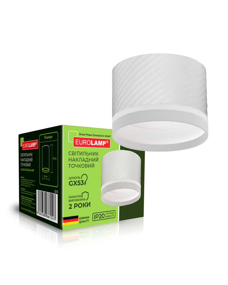 Точковий світильник Eurolamp LH-LED-GX53(white)N1 GX53 1x30W IP20 Wh ціна