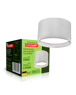 Точковий світильник Eurolamp LH-LED-GX53(white)N4 GX53 1x30W IP20 Wh ціна