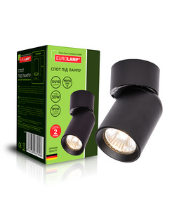 Спот Eurolamp LH1-LED-GU10(black)new LH1 GU10 1x30W IP20 Bk ціна