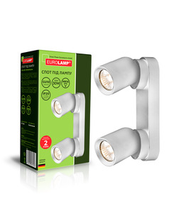 Спот Eurolamp LH2-LED-GU10(white)new LH2 GU10 2x30W IP20 Wh ціна