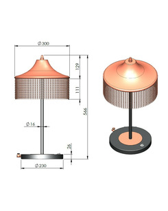 Настольная лампа Pikart 30846-1 G9 3x60W IP20 Brass  описание