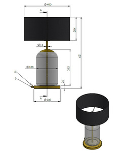Настольная лампа Pikart 31803-1 E27 1x60W IP20 Wh  описание