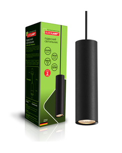 Підвісний світильник Eurolamp LHTW-LED-GU10(black) GU10 1x30W MR16 IP20 Bk ціна