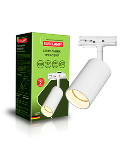 Трековий світильник Eurolamp LHT-LED-GU10(white) GU10 1x30W MR16 IP20 Wh