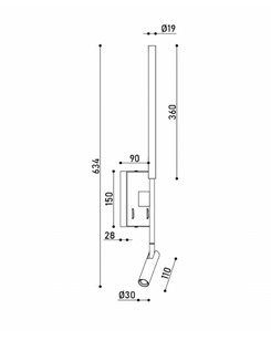 Бра Kloodi WA-KELLY 634 Kelly Led 2x9W 3000K IP20 Wh  описание