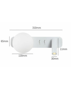 Бра Kloodi WA-MERRY 310 Merry G9+Led 2x3W 3000K IP20 Wh  описание