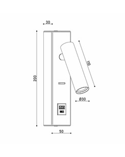 Бра Kloodi WA-PORTO 200 Porto Led 1x3W 3000K 120Lm IP20 Wh  отзывы