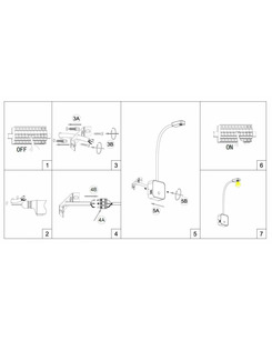 Бра Kloodi WA-SNAKE SQ565 Snake Led 1x3W 3000K IP20 Bk  купить