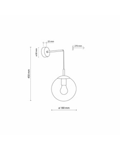 Бра Tk Lighting 5386 Esme E27 1x15W IP20 Bk  купити