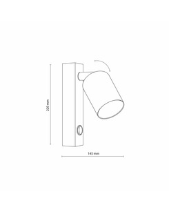 Бра Tk Lighting 5738 Top GU10 1x10W IP20 Bk  купить