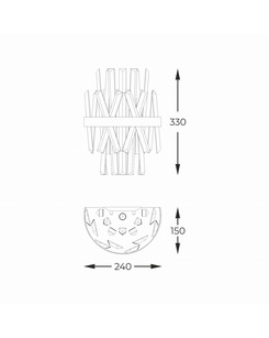 Бра Zuma Line W0567-02D-B57G Constantinople G9 2x28W IP20  опис