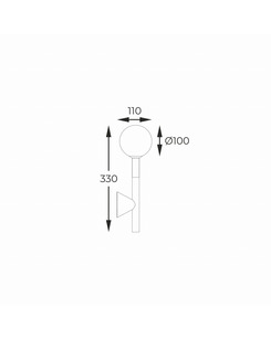 Бра Zuma Line W0574-01B-F7AA Arcturus G9 1x4W IP20 Bk  опис