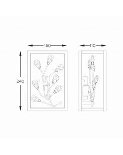 Бра Zuma Line W0578-01A-B5TF Spring G9 1x33W IP20 Bk  опис