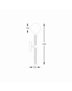 Бра Zuma Line W0583-01A-2GHF Mida G9 1x6W IP20 Gold  описание