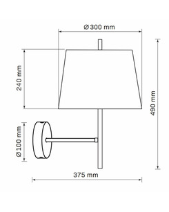 Бра Goldlux 325495 Elena E27 1x20W IP20 Wh  купити