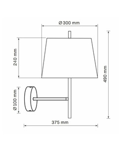 Бра Goldlux 325839 Elena E27 1x20W IP20 Bk  купить