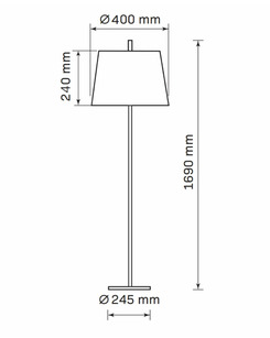 Торшер Goldlux 325532 Elena E27 1x20W IP20 Wh  купить