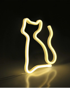 Світильник Goldlux 327093 Neon Cat Led 1x3W USB 5V DC 1A IP20 Wh  купити