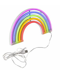 Светильник Goldlux 327130 Neon Rainbow Led 1x3W USB 5V DC 1A IP20 Wh цена