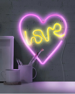 Светильник Goldlux 327154 Neon Love Heart Led 1x3W USB 5V DC 1A IP20 Wh  отзывы