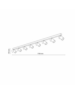 Спот TK Lighting 6879 Top GU10 8x10W IP20 Wh  купити