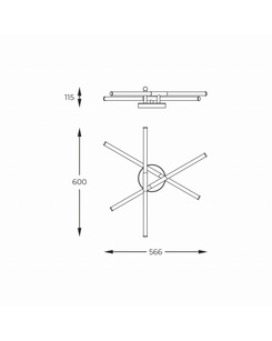 Люстра Zuma Line 1006 Lautaro Led 1x18W 3000K-6000K 1800Lm IP20  опис