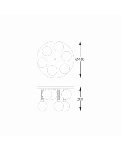 Люстра Zuma Line C0583-06D-2GHF Mida G9 1x6W IP20  опис