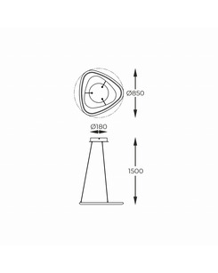 Люстра Zuma Line MD3888-1L-3BCT Getafe Led 1x57W 3000K 6700Lm IP20  купити