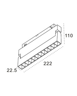 Магнитный светильник Alumled ALMG-S102 12W 3000K BK Led 960Lm IP20  описание