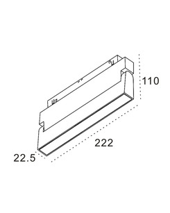 Магнитный светильник Alumled ALMG-S104 12W 3000K BK Led 960Lm IP20  описание