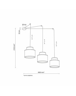 Підвісний світильник Tk Lighting 2345 Duo Juta E27 3x15W IP20 Wh  купити