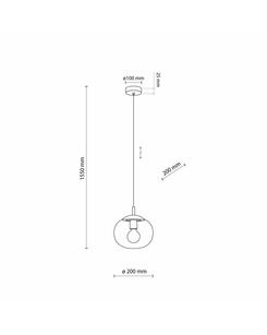 Подвесной светильник Tk Lighting 5826 Vibe E27 1x15W IP20 Bk  купить